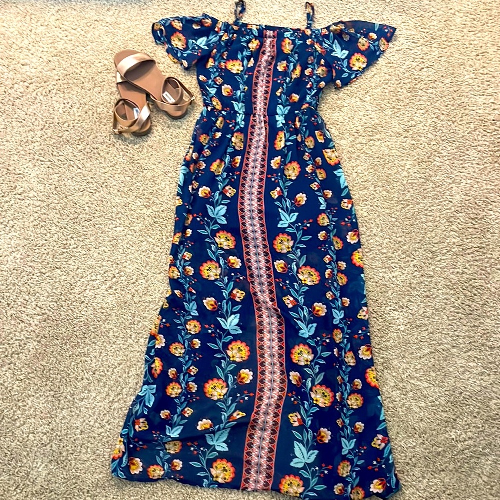 Off shoulder dress summer maxi